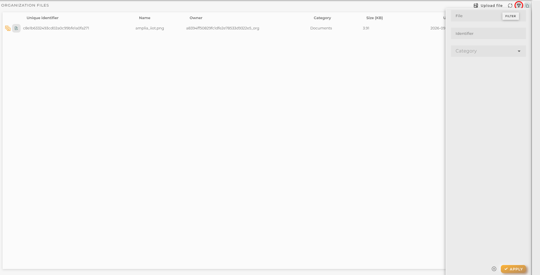 Filters in configurations