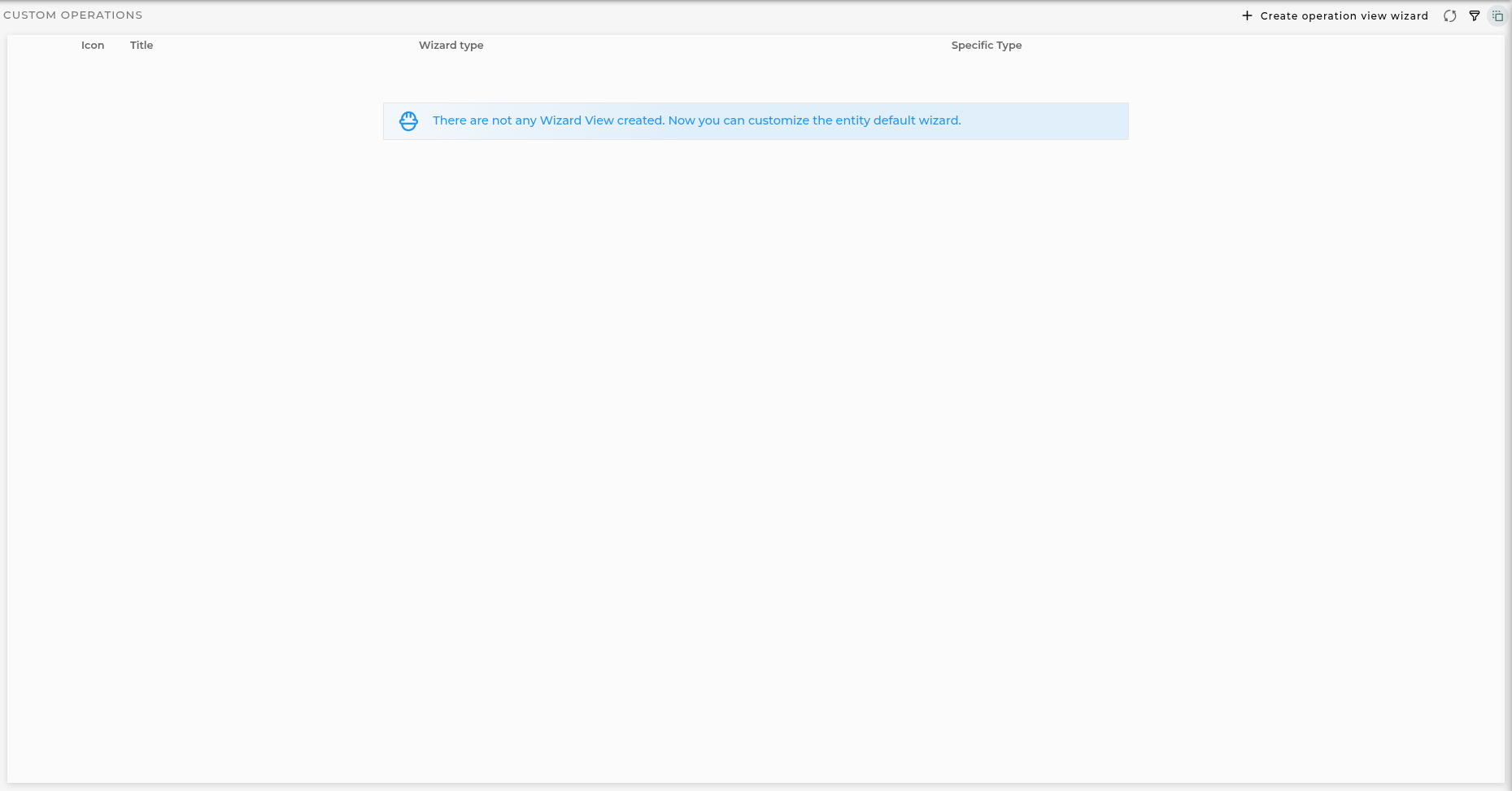 Custom Operations Views