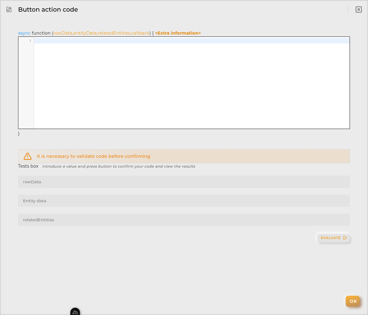 Button Column Formatter