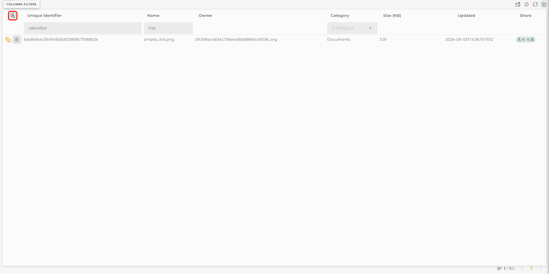 Filters in dashboards
