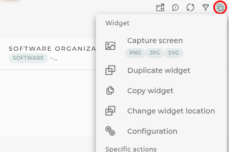 Organization Software Actions