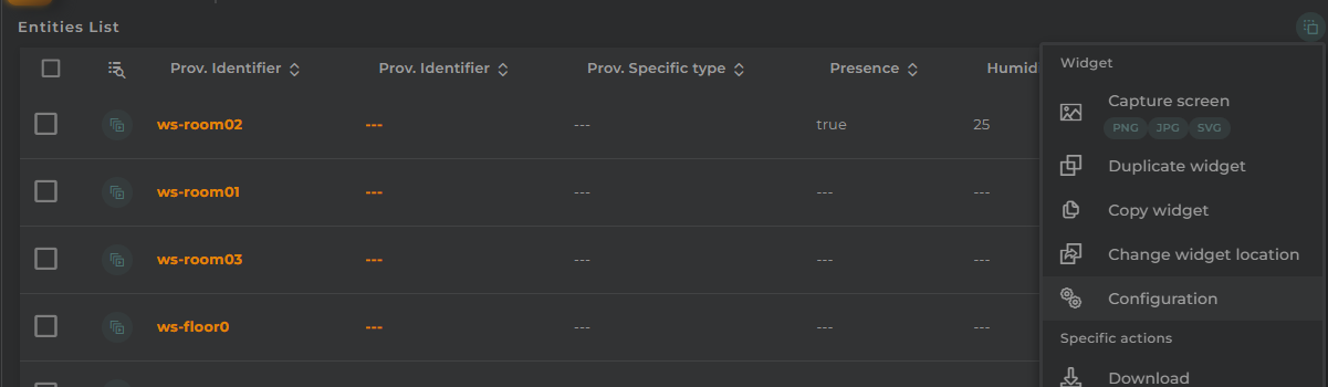 OpenGate Dashboard creation