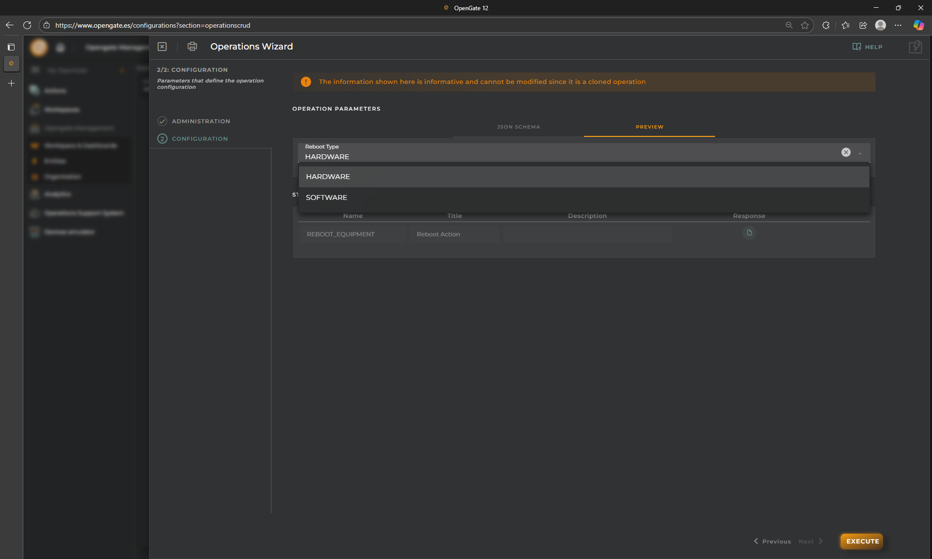 OpenGate Operation creation