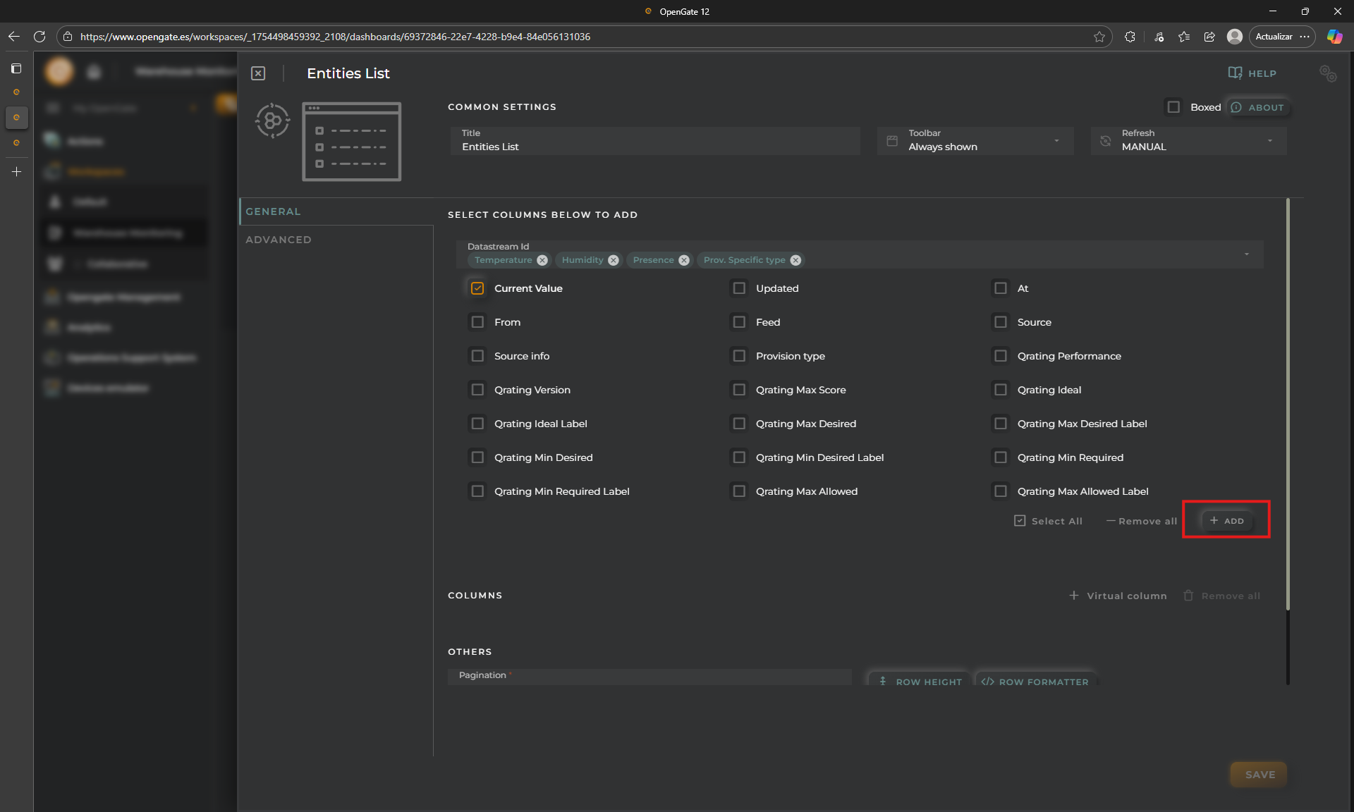 OpenGate Widgets