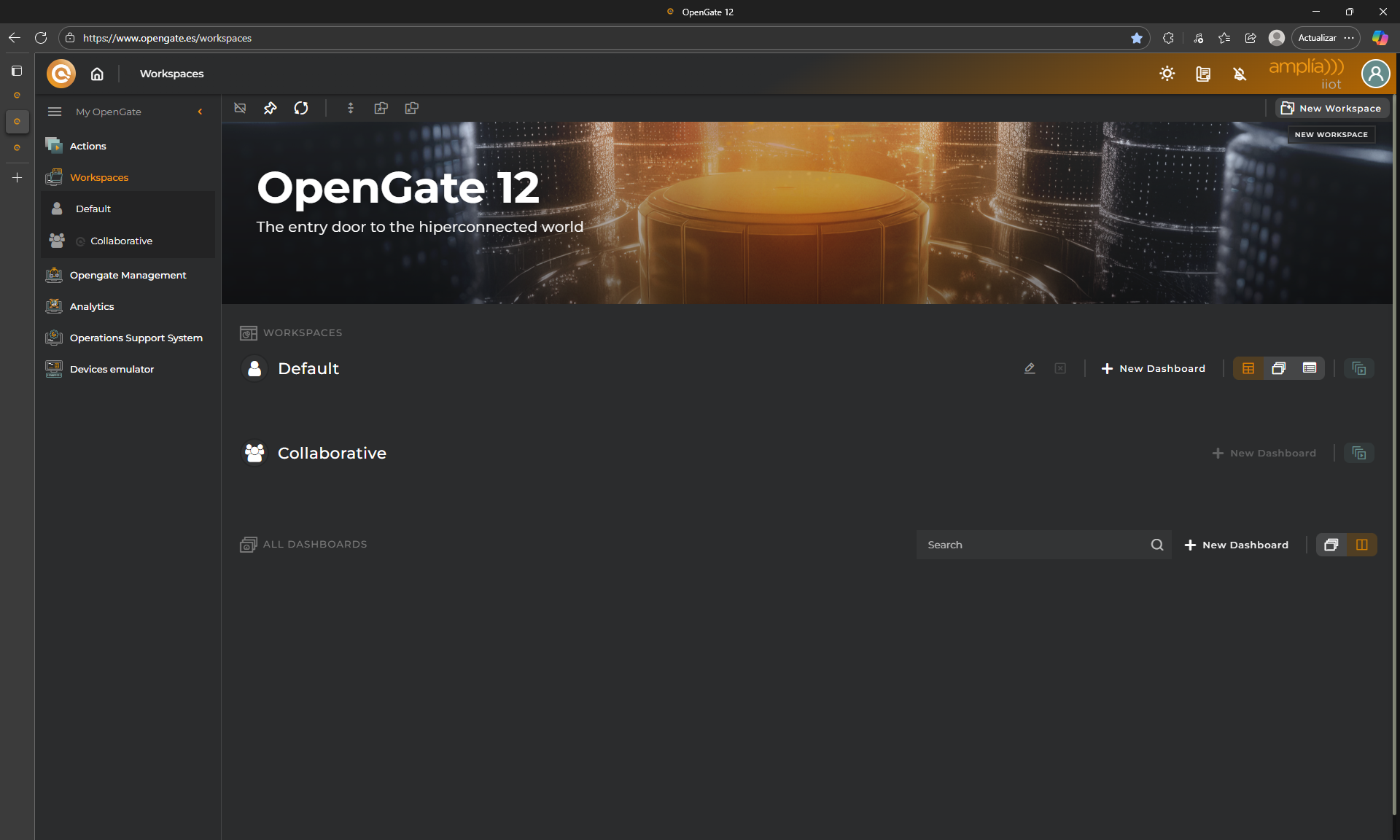 OpenGate Workspace creation
