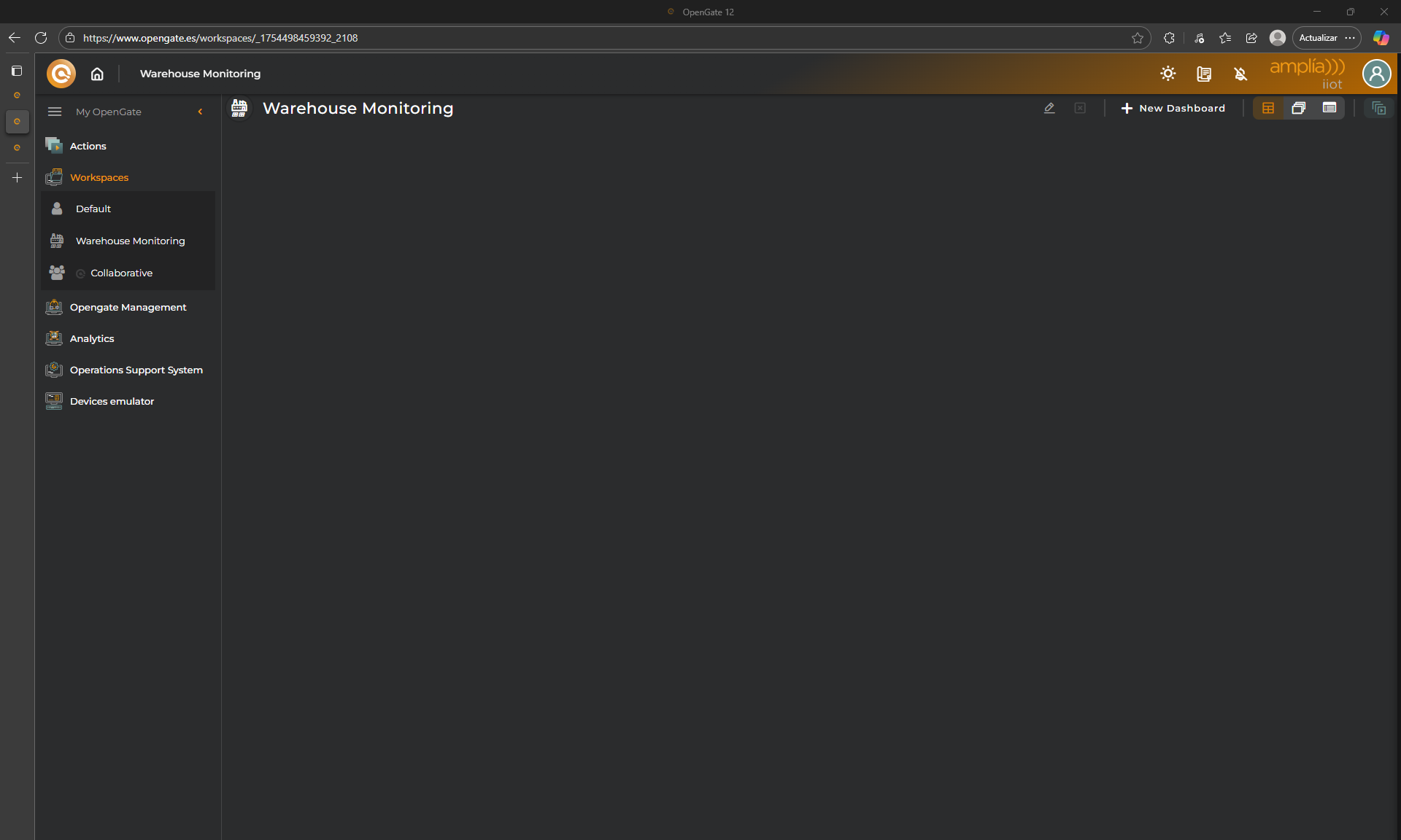 OpenGate Workspace creation